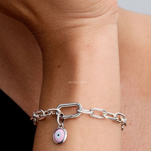 Pandora Engravable Evil Eye Murano Glass Mini Dangle Charm - Picture 2 of 2